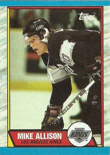 #141 Mike Allison - Los Angeles Kings - 1989-90 Topps Hockey