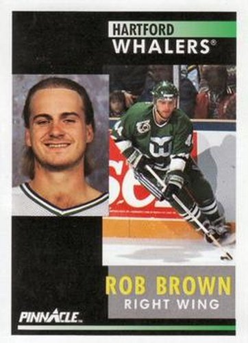 #141 Rob Brown - Hartford Whalers - 1991-92 Pinnacle Hockey
