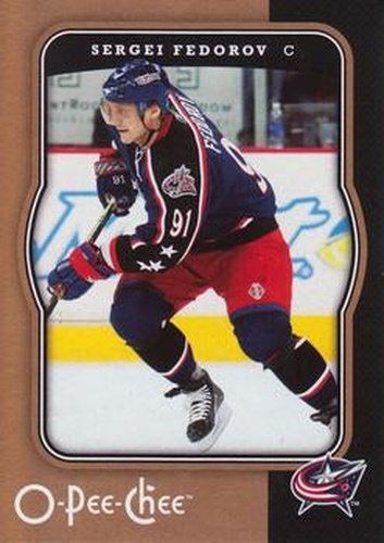 #141 Sergei Fedorov - Columbus Blue Jackets - 2007-08 O-Pee-Chee Hockey