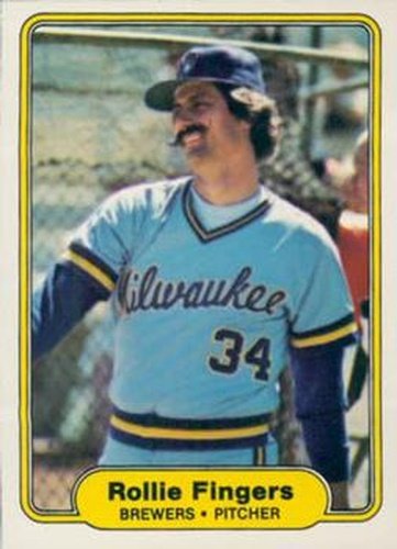 #141 Rollie Fingers - Milwaukee Brewers - 1982 Fleer Baseball