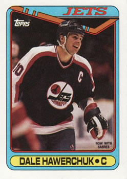 #141 Dale Hawerchuk - Buffalo Sabres - 1990-91 Topps Hockey