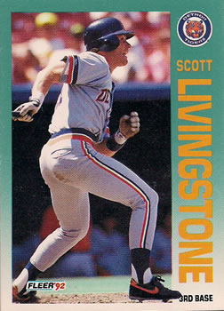 #141 Scott Livingstone - Detroit Tigers - 1992 Fleer Baseball