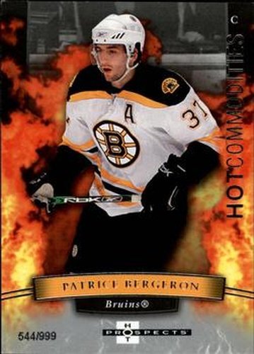#141 Patrice Bergeron - Boston Bruins - 2007-08 Fleer Hot Prospects Hockey