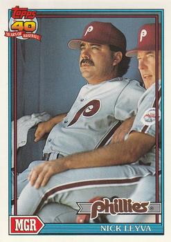 #141 Nick Leyva - Philadelphia Phillies - 1991 O-Pee-Chee Baseball