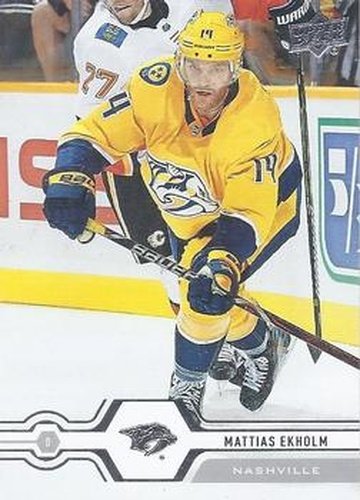 #141 Mattias Ekholm - Nashville Predators - 2019-20 Upper Deck Hockey