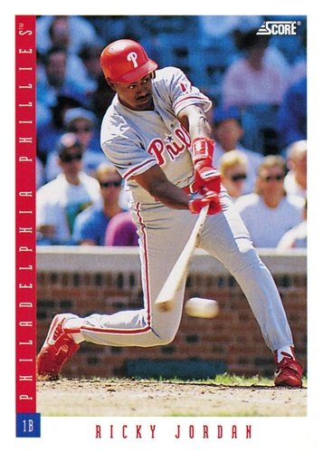 #141 Ricky Jordan - Philadelphia Phillies - 1993 Score Baseball