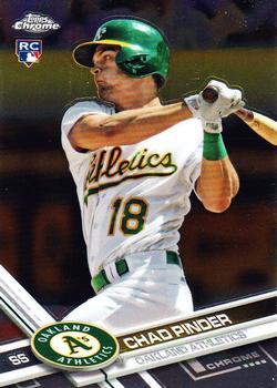 #141 Chad Pinder - Oakland Athletics - 2017 Topps Chrome Baseball