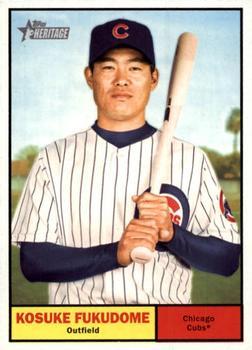 #141 Kosuke Fukudome - Chicago Cubs - 2010 Topps Heritage Baseball