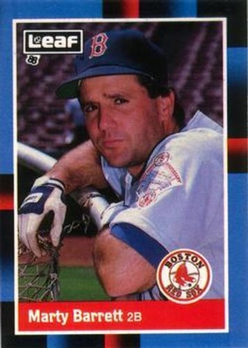 #141 Marty Barrett - Boston Red Sox - 1988 Leaf Baseball