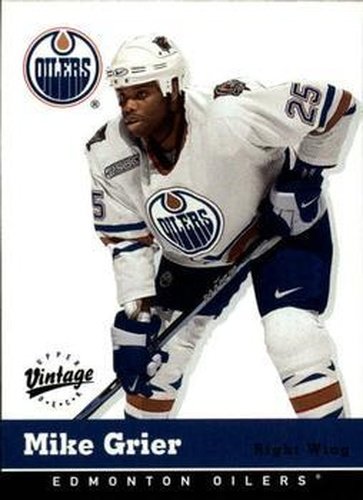 #141 Mike Grier - Edmonton Oilers - 2000-01 Upper Deck Vintage Hockey