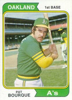 #141 Pat Bourque - Oakland Athletics - 1974 Topps Baseball