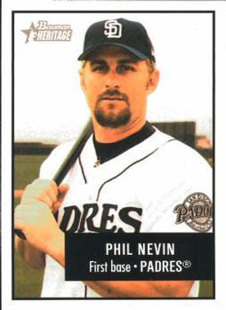 #141 Phil Nevin - San Diego Padres - 2003 Bowman Heritage Baseball