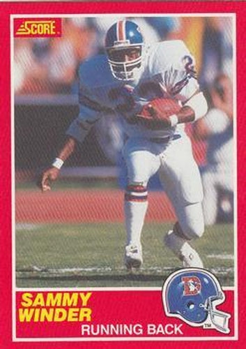 #141 Sammy Winder - Denver Broncos - 1989 Score Football