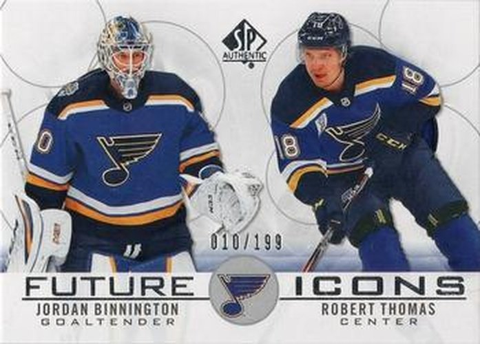 #141 Jordan Binnington / Robert Thomas - St. Louis Blues - 2020-21 SP Authentic Hockey
