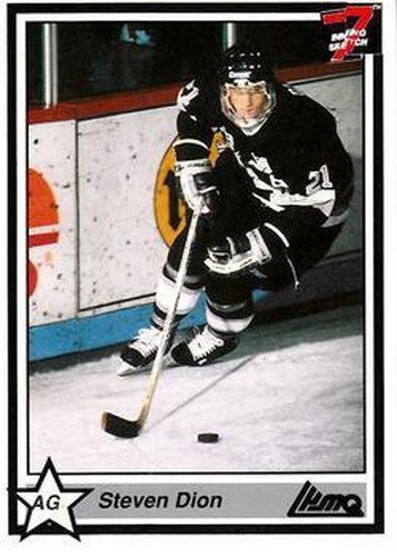 #141 Steven Dion - Hull Olympique - 1990-91 7th Inning Sketch QMJHL Hockey