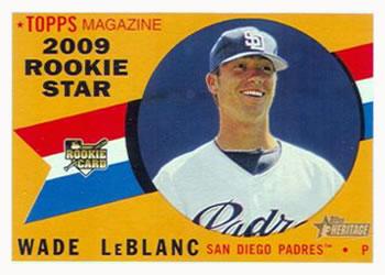 #141 Wade LeBlanc - San Diego Padres - 2009 Topps Heritage Baseball