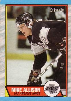 #141 Mike Allison - Los Angeles Kings - 1989-90 O-Pee-Chee Hockey
