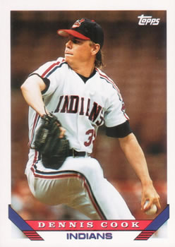 #141 Dennis Cook - Cleveland Indians - 1993 Topps Baseball