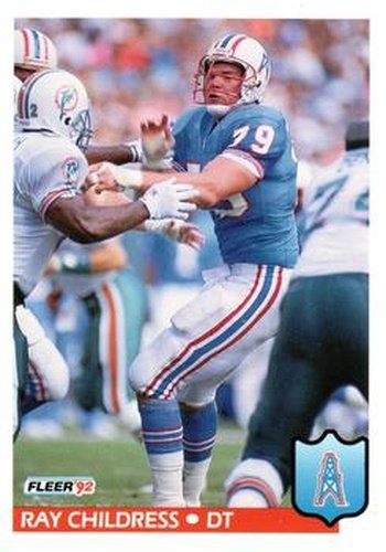 #141 Ray Childress - Houston Oilers - 1992 Fleer Football