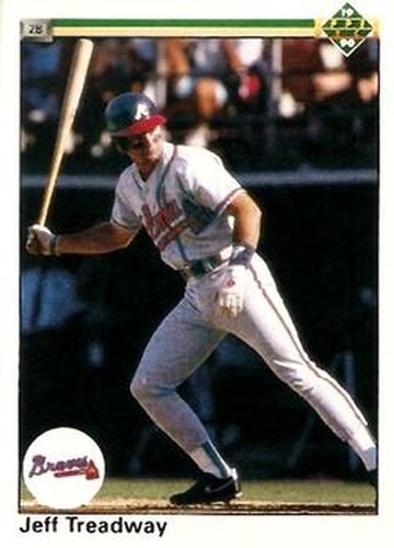 #141 Jeff Treadway - Atlanta Braves - 1990 Upper Deck Baseball