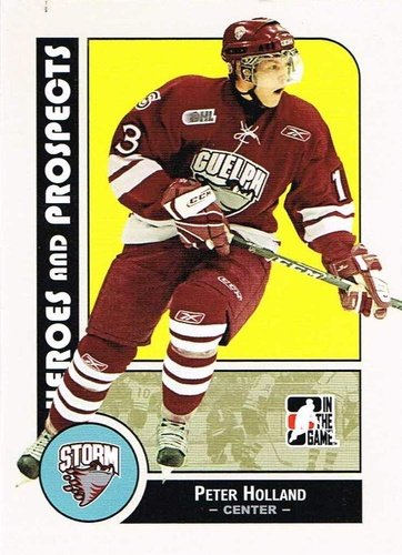 #141 Peter Holland - Guelph Storm - 2008-09 In The Game Heroes and Prospects Hockey