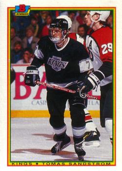 #141 Tomas Sandstrom - Los Angeles Kings - 1990-91 Bowman Hockey