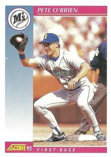 #141 Pete O'Brien - Seattle Mariners - 1992 Score Baseball