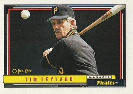 #141 Jim Leyland - Pittsburgh Pirates - 1992 O-Pee-Chee Baseball