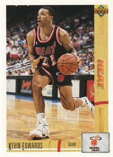 #141 Kevin Edwards - Miami Heat - 1991-92 Upper Deck Basketball