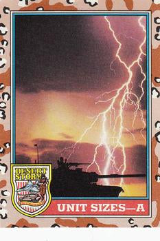 #141 Unit Sizes - A - 1991 Topps Desert Storm