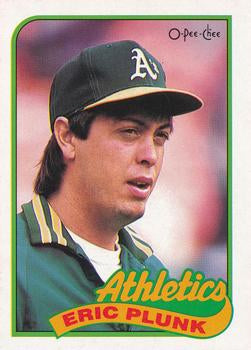 #141 Eric Plunk - Oakland Athletics - 1989 O-Pee-Chee Baseball