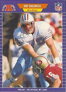 #141 Ray Childress - Houston Oilers - 1989 Pro Set Football