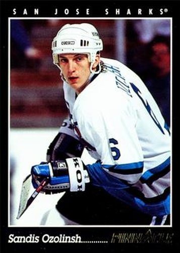 #142 Sandis Ozolinsh - San Jose Sharks - 1993-94 Pinnacle Hockey