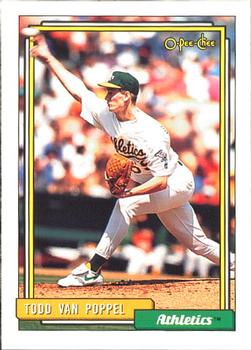 #142 Todd Van Poppel - Oakland Athletics - 1992 O-Pee-Chee Baseball