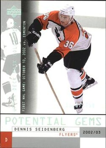 #142 Dennis Seidenberg - Philadelphia Flyers - 2002-03 Upper Deck Mask Collection Hockey