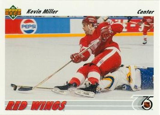 #142 Kevin Miller - Detroit Red Wings - 1991-92 Upper Deck Hockey