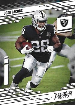 #142 Josh Jacobs - Las Vegas Raiders - 2021 Panini Prestige Football