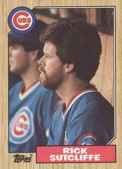 #142 Rick Sutcliffe - Chicago Cubs - 1987 Topps Baseball