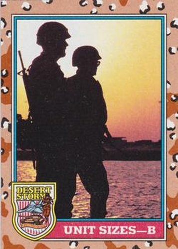 #142b ERR Unit Sizes - B - 1991 Topps Desert Storm