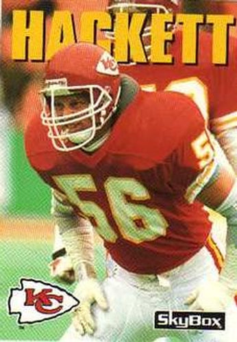 #142 Dino Hackett - Kansas City Chiefs - 1992 SkyBox Impact Football