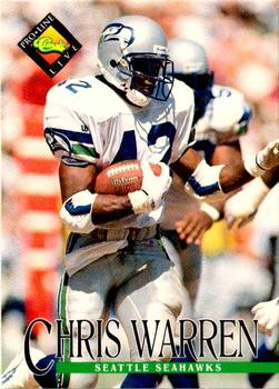 #142 Chris Warren - Seattle Seahawks - 1994 Pro Line Live Football