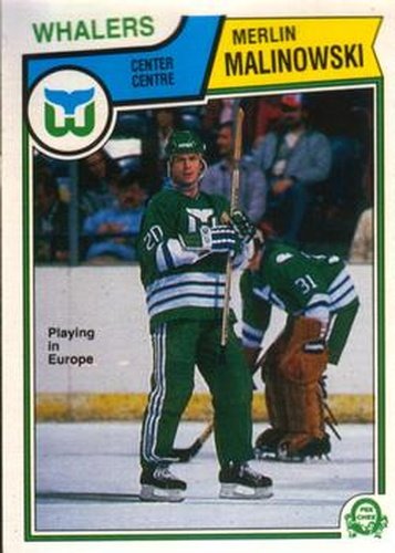 #142 Merlin Malinowski - Hartford Whalers - 1983-84 O-Pee-Chee Hockey
