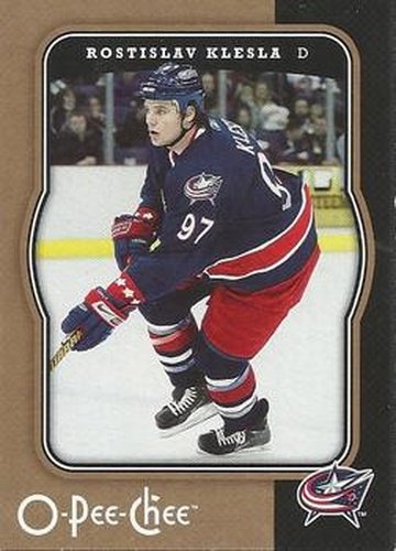 #142 Rostislav Klesla - Columbus Blue Jackets - 2007-08 O-Pee-Chee Hockey