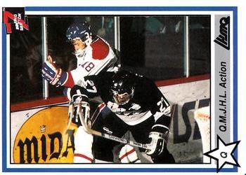 #142 QMJHL Action - 1990-91 7th Inning Sketch QMJHL Hockey
