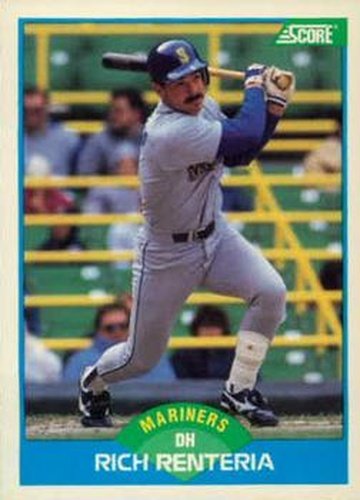#142 Rich Renteria - Seattle Mariners - 1989 Score Baseball