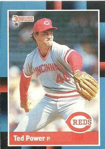 #142 Ted Power - Cincinnati Reds - 1988 Donruss Baseball