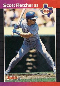 #142 Scott Fletcher - Texas Rangers - 1989 Donruss Baseball