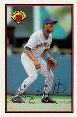 #142 Gary Sheffield - Milwaukee Brewers - 1989 Bowman Baseball