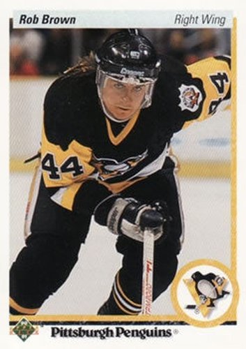 #142 Rob Brown - Pittsburgh Penguins - 1990-91 Upper Deck Hockey