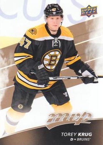 #142 Torey Krug - Boston Bruins - 2017-18 Upper Deck MVP Hockey